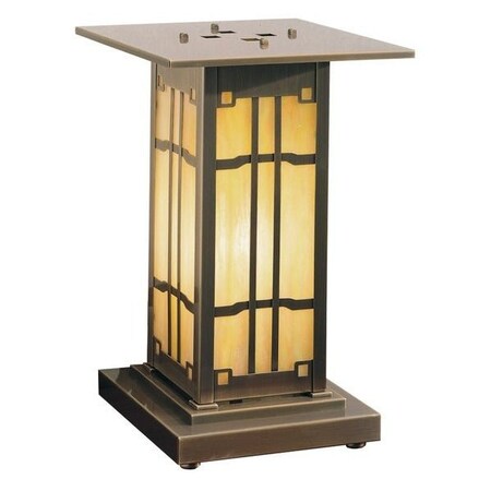 Arroyo Craftsman 9" Pasadena Long Body Table Lamp, Slate, Cream Glass PTL-9LCR-S